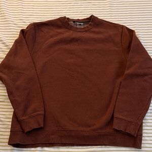 Classic Men's Crewneck Sweater in Rich Brown
